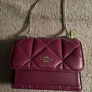 Coach Quilted Purple Crossbody Bag